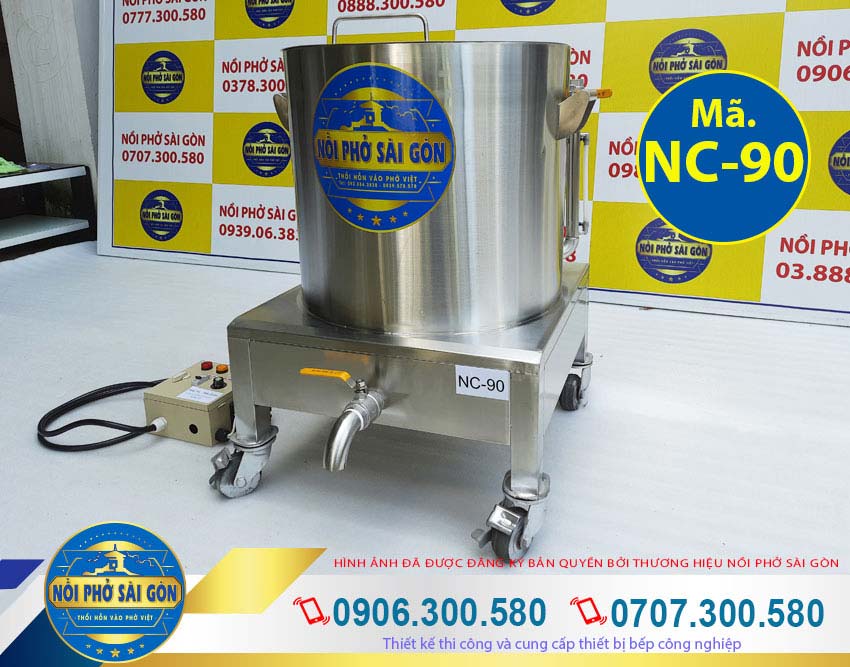 Báo giá nồi nấu cháo công nghiệp 90L tại Nồi Phở Sài Gòn